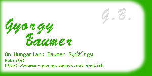 gyorgy baumer business card